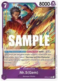 Mr.5 (Gem) - Kingdoms of Intrigue - One Piece Card Game card