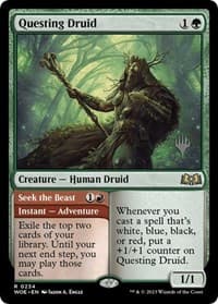 Questing Druid - Promo Pack: Wilds of Eldraine - Magic: The Gathering card