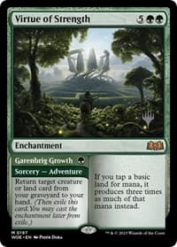 Virtue of Strength - Promo Pack: Wilds of Eldraine - Magic: The Gathering card