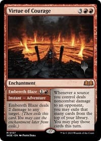 Virtue of Courage - Promo Pack: Wilds of Eldraine - Magic: The Gathering card