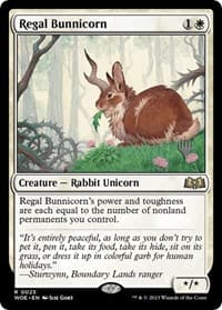 Regal Bunnicorn - Promo Pack: Wilds of Eldraine - Magic: The Gathering card