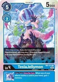 TeslaJellymon - Resurgence Booster - Digimon Card Game card