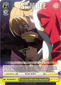 To You Who Was Beautiful - Revue Starlight The Movie - Weiss Schwarz card