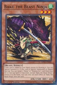 Baku the Beast Ninja - 25th Anniversary Tin: Dueling Heroes Mega Pack - YuGiOh card