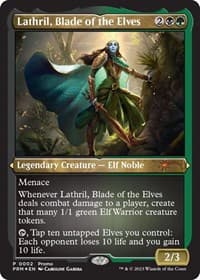 Lathril, Blade of the Elves (Foil Etched) - Media Promos - Magic: The Gathering card