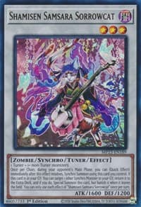 Shamisen Samsara Sorrowcat - 25th Anniversary Tin: Dueling Heroes Mega Pack - YuGiOh card