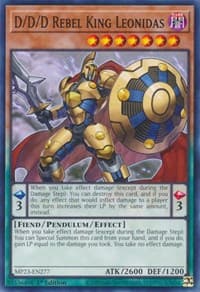 D/D/D Rebel King Leonidas - 25th Anniversary Tin: Dueling Heroes Mega Pack - YuGiOh card
