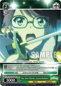 Her Own Words, Junna Hoshimi (SR) - Revue Starlight The Movie - Weiss Schwarz card