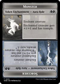 Monster Role / Sorcerer Role Token - Wilds of Eldraine - Magic: The Gathering card