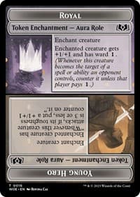 Royal Role / Young Hero Role Token - Wilds of Eldraine - Magic: The Gathering card