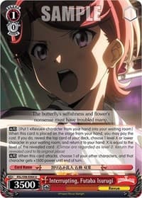 Interrupting, Futaba Isurugi - Revue Starlight The Movie - Weiss Schwarz card