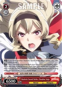 Realistic Sword Strike, Claudine Saijo - Revue Starlight The Movie - Weiss Schwarz card