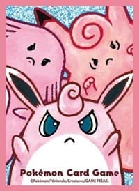 Pokemon TCG: Pokemon Center Japan Exclusive Card Sleeves - Chansey, Wigglytuff and Clefable (64-Pack) - Pokemon International Card Sleeves - Card Sleeves card