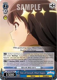Time of Farewell, Hikari Kagura - Revue Starlight The Movie - Weiss Schwarz card