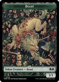 Beast // Food (0010) Double-Sided Token - Wilds of Eldraine - Magic: The Gathering card