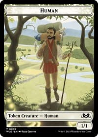 Human // Food (0011) Double-Sided Token - Wilds of Eldraine - Magic: The Gathering card
