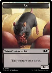 Rat // Food (0011) Double-Sided Token - Wilds of Eldraine - Magic: The Gathering card