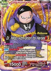 Dr. Hedo // Dr Hedo, Admiration for Heroes - Critical Blow Pre-Release Cards - Dragon Ball Super: Masters card