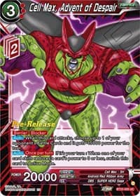 Cell Max, Advent of Despair - Critical Blow Pre-Release Cards - Dragon Ball Super: Masters card