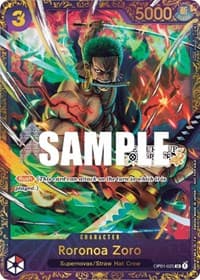Roronoa Zoro - OP01-025 (Treasure Cup) - One Piece Promotion Cards - One Piece Card Game card