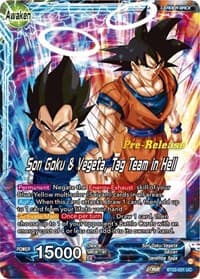 Son Goku // Son Goku & Vegeta, Tag Team in Hell - Critical Blow Pre-Release Cards - Dragon Ball Super: Masters card