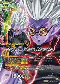 Fu // Super Fu, Heinous Commander - Critical Blow Pre-Release Cards - Dragon Ball Super: Masters card