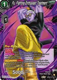 Fu, Fighting Enthusiast Treatment - Critical Blow Pre-Release Cards - Dragon Ball Super: Masters card