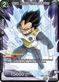 Vegeta, Combined Offense and Defense - Critical Blow Pre-Release Cards - Dragon Ball Super: Masters card