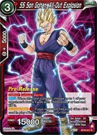 SS Son Gohan, All-Out Explosion - Critical Blow Pre-Release Cards - Dragon Ball Super: Masters card