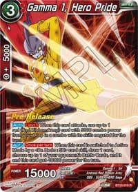 Gamma 1, Hero Pride - Critical Blow Pre-Release Cards - Dragon Ball Super: Masters card