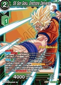 SS Son Goku, Emotions Delivered - Critical Blow Pre-Release Cards - Dragon Ball Super: Masters card