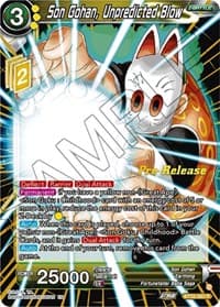 Son Gohan, Unpredicted Blow - Critical Blow Pre-Release Cards - Dragon Ball Super: Masters card