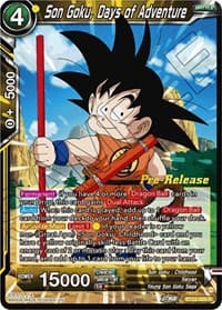 Son Goku, Days of Adventure - Critical Blow Pre-Release Cards - Dragon Ball Super: Masters card