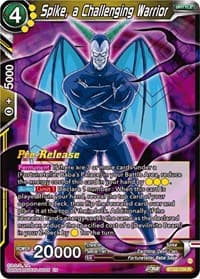 Spike, a Challenging Warrior - Critical Blow Pre-Release Cards - Dragon Ball Super: Masters card