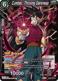 Cumber, Thriving Darkness - Critical Blow Pre-Release Cards - Dragon Ball Super: Masters card