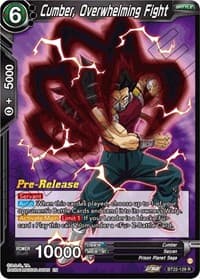 Cumber, Overwhelming Fight - Critical Blow Pre-Release Cards - Dragon Ball Super: Masters card