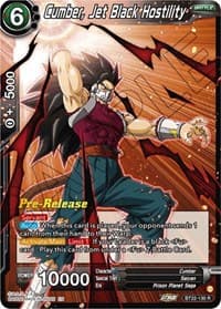 Cumber, Jet Black Hostility - Critical Blow Pre-Release Cards - Dragon Ball Super: Masters card