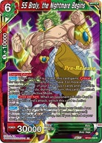 SS Broly, the Nightmare Begins - Critical Blow Pre-Release Cards - Dragon Ball Super: Masters card
