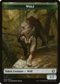 Wolf // Emblem - Ellywick Tumblestrum Double-Sided Token - Adventures in the Forgotten Realms - Magic: The Gathering card