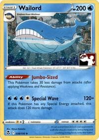 Wailord - 038/195 (Cosmos Holo) - Prize Pack Series Cards - Pokemon card