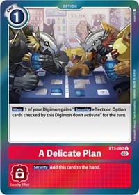 A Delicate Plan (Resurgence Booster Reprint) - Resurgence Booster - Digimon Card Game card