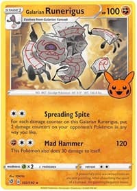 Galarian Runerigus - Trick or Trade BOOster Bundle 2023 - Pokemon card