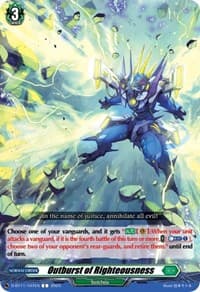 Outburst of Righteousness - D-BT11: Clash of the Heroes - Cardfight Vanguard card
