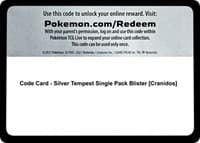 Code Card - Silver Tempest Single Pack Blister [Cranidos] - SWSH12: Silver Tempest - Pokemon card