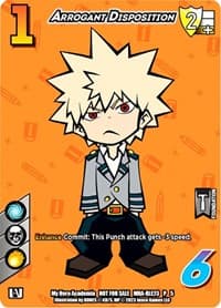 Arrogant Disposition (Regional License Exam 2023) - UniVersus: My Hero Academia Promo Cards - UniVersus card