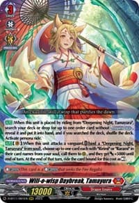 Will-o-wisp Daybreak, Tamayura - D-BT11: Clash of the Heroes - Cardfight Vanguard card