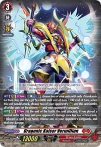 Dragonic Kaiser Vermillion - D-BT11: Clash of the Heroes - Cardfight Vanguard card