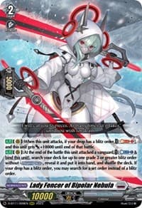 Lady Fencer of Bipolar Nebula - D-BT11: Clash of the Heroes - Cardfight Vanguard card
