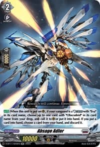Absage Adler - D-BT11: Clash of the Heroes - Cardfight Vanguard card