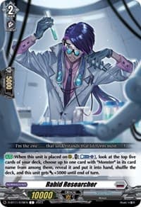 Rabid Researcher - D-BT11: Clash of the Heroes - Cardfight Vanguard card